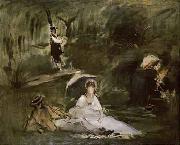 Edouard Manet Sous le Arbes oil painting reproduction